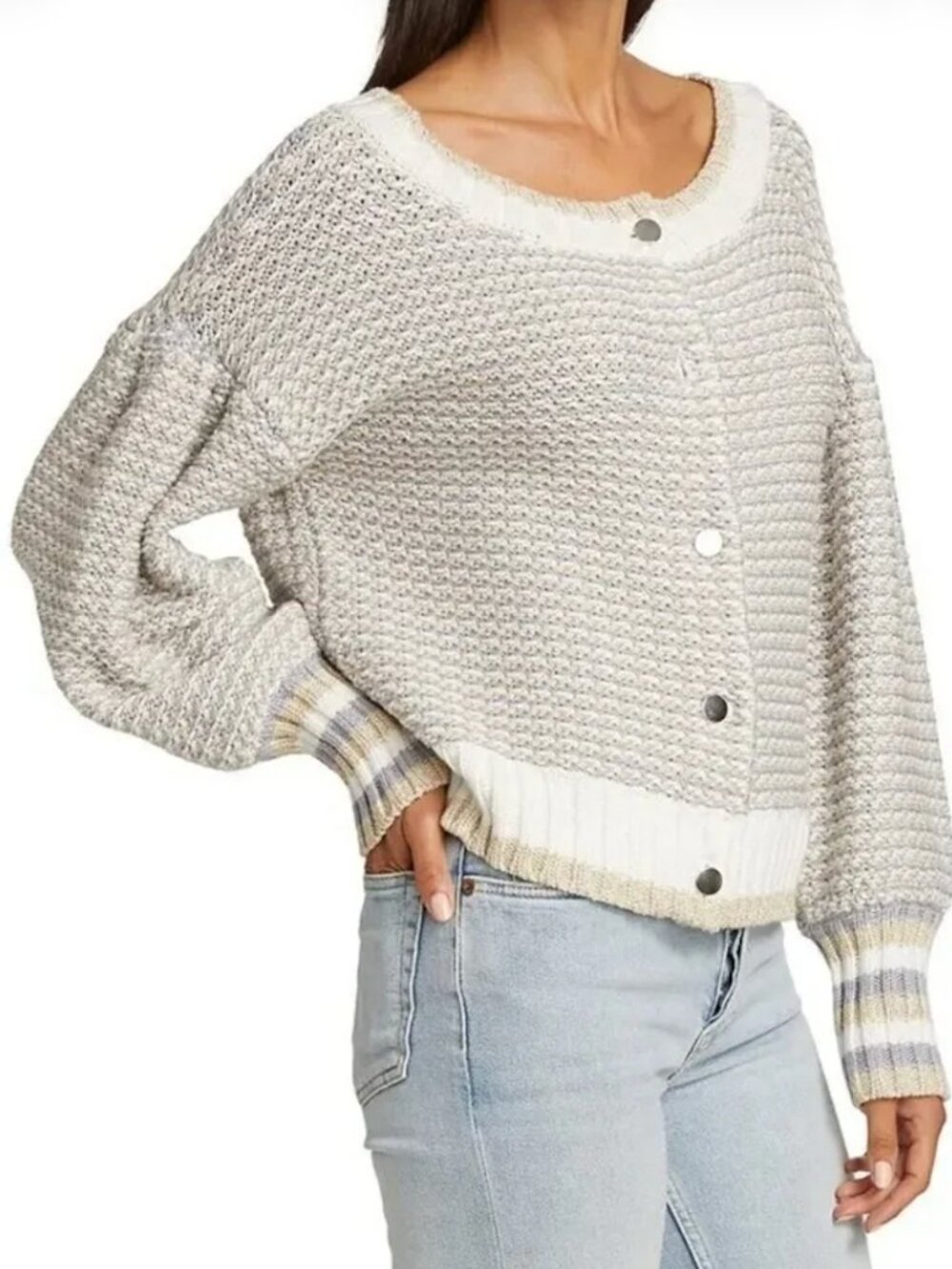 Ramy Brook Jack Button-Front Cardigan Size Medium